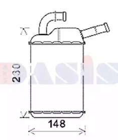 AKS DASIS 049012n -  Теплообменник, отопление салона